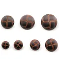 New 10pcs Round Imitation leather Buckle Plastic buttons for clothing Decorative sewing accessories preview-5