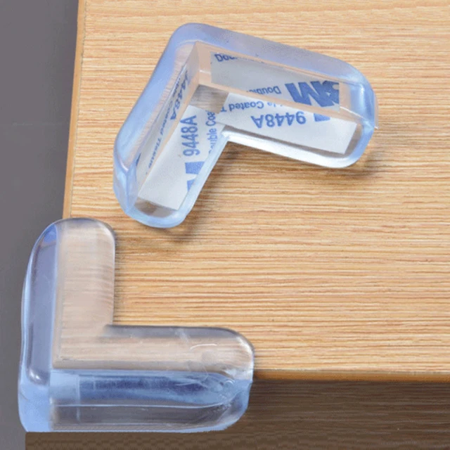 4Pcs Child Baby Safety Transparent Silicone Protector Table Corner Protection Cover Children Anticollision Edge   Guards-animated-img