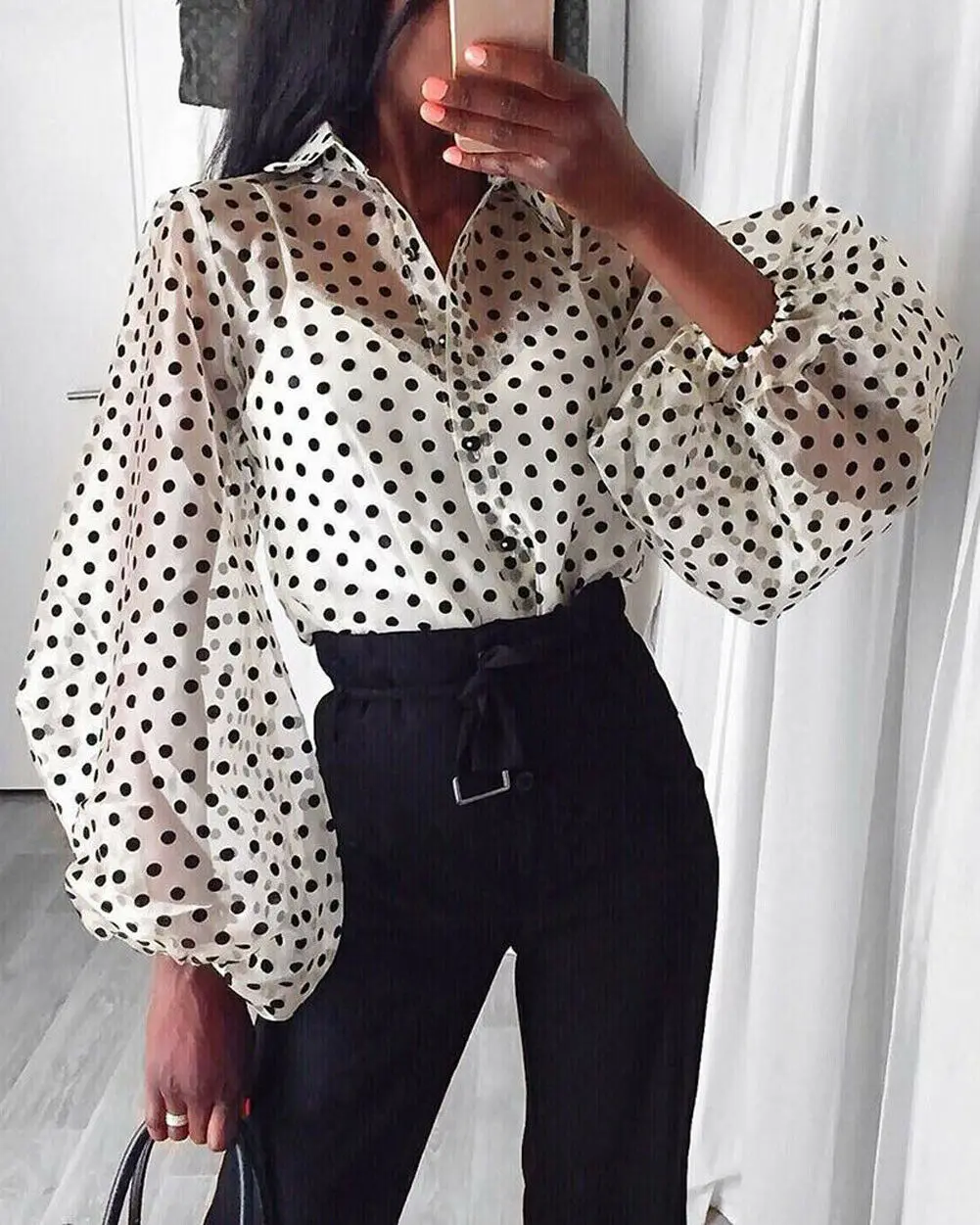 Fashion Womens Summer Mesh Shirt See 