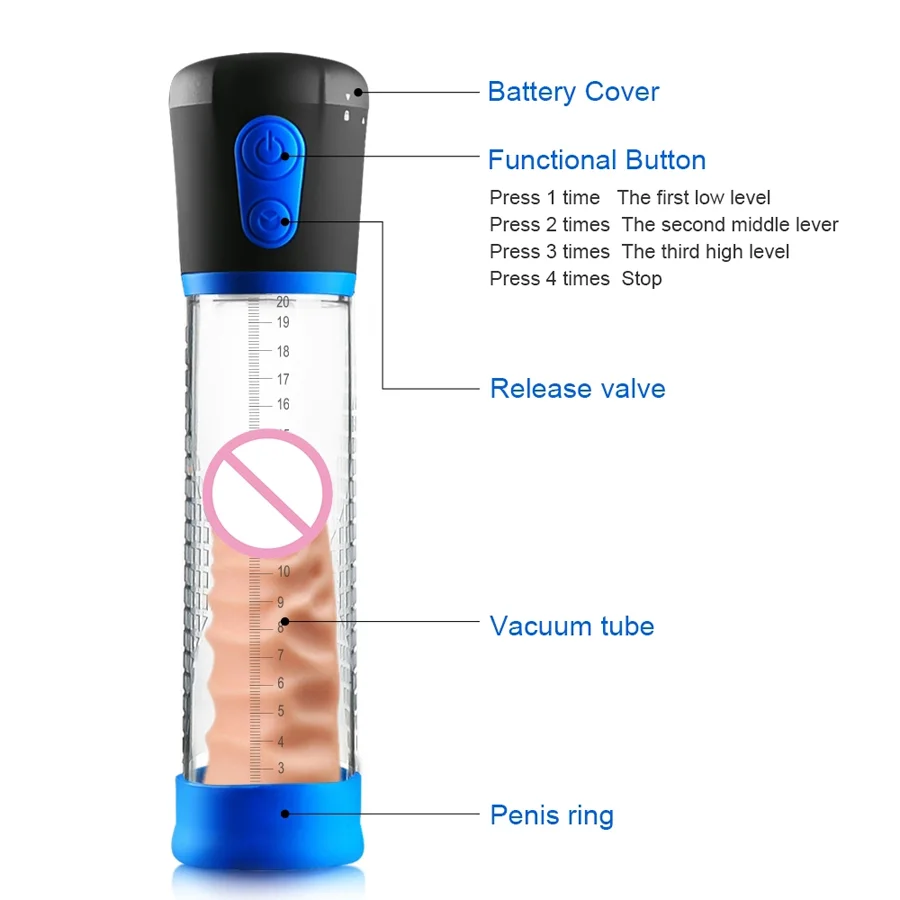 Купить Секс товары | Electric Penis Pump Sex Toys for Men Male Masturbator  Penis Extender Penile Vacuum Pump Penis Enlargement Enhancer Massager Ring