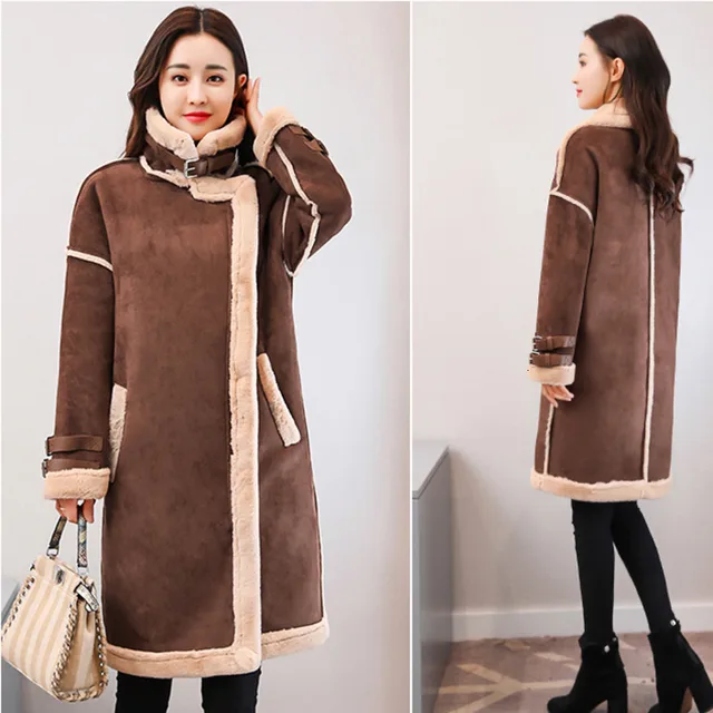 women's plus size suede coats