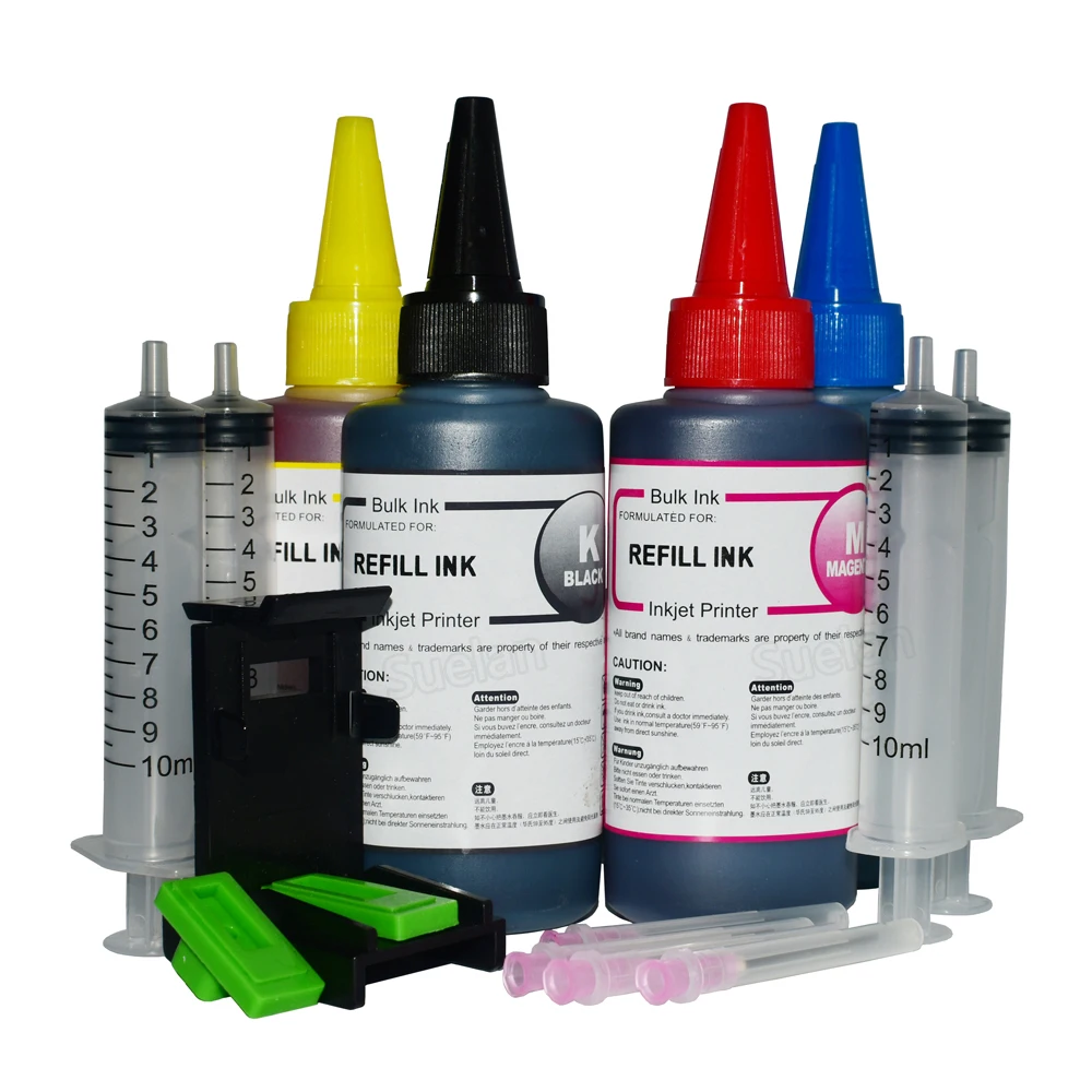 For HP 301 302 304 305 Xl Printer Dye Ink for HP301 Deskjet 2540 2050 2510  2620 2630 2632 5030 5020 3720 3730 Refill kit