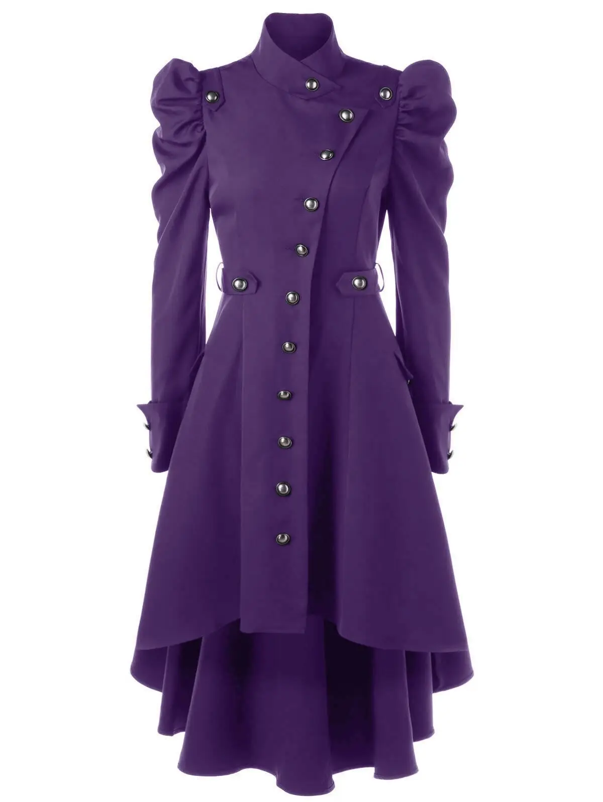 purple coat long