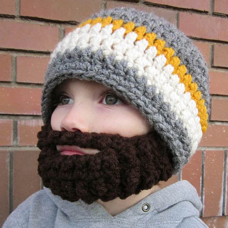 crochet beard hat