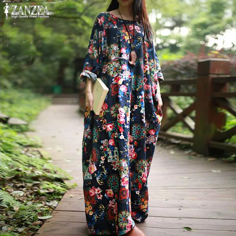 ZANZEA Women Maxi Long Dress 2022 