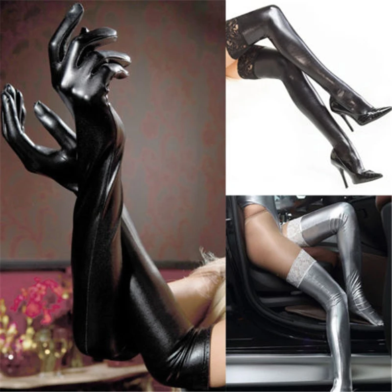 latex leather gloves