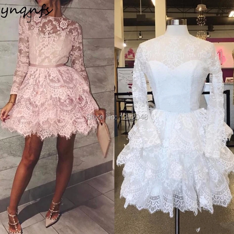 YNQNFS E15 Elegant French Lace Tiered 