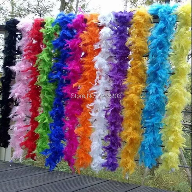 2Yard Fluffy Turkey Marabou Feathers Boa 38g-90g Colored Plumas Dress Shawl  Craft Wedding party Decor Sewing Costume Accessories