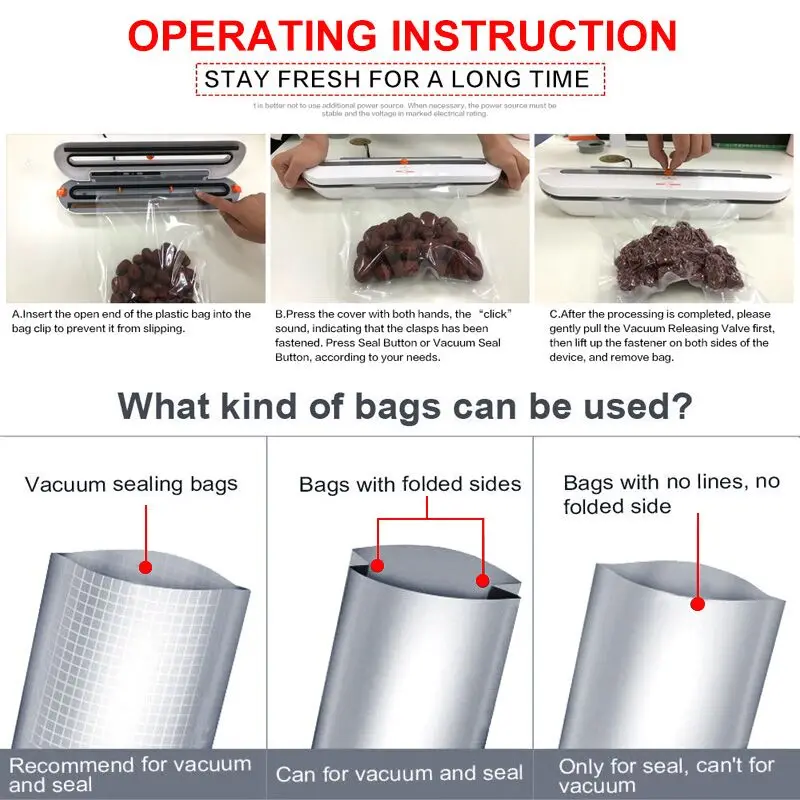 heat seal vacuum bags