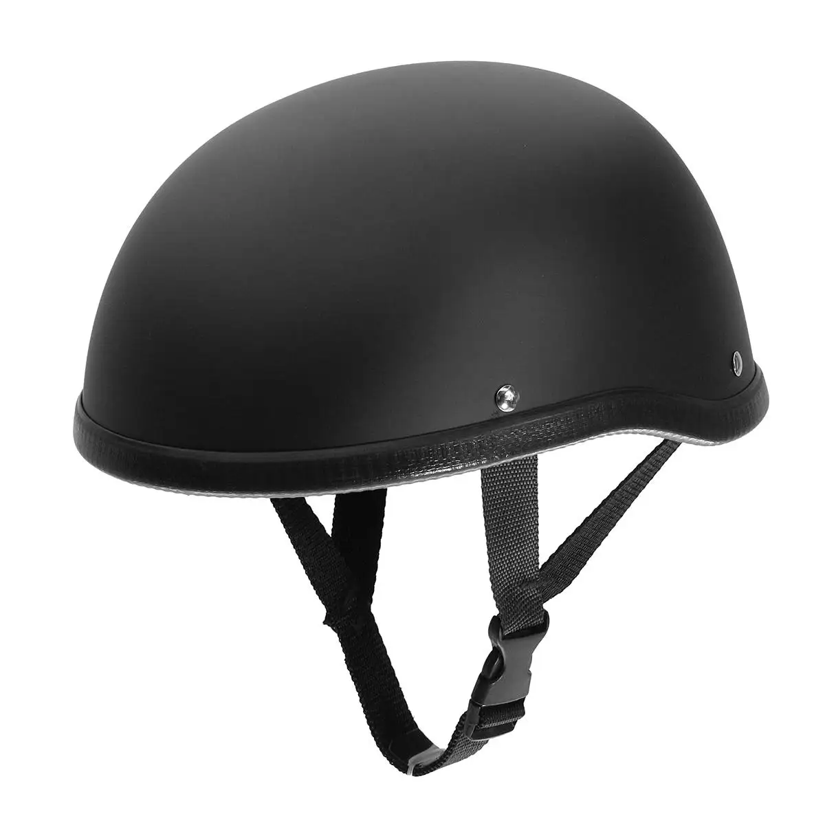 open face matt black helmet