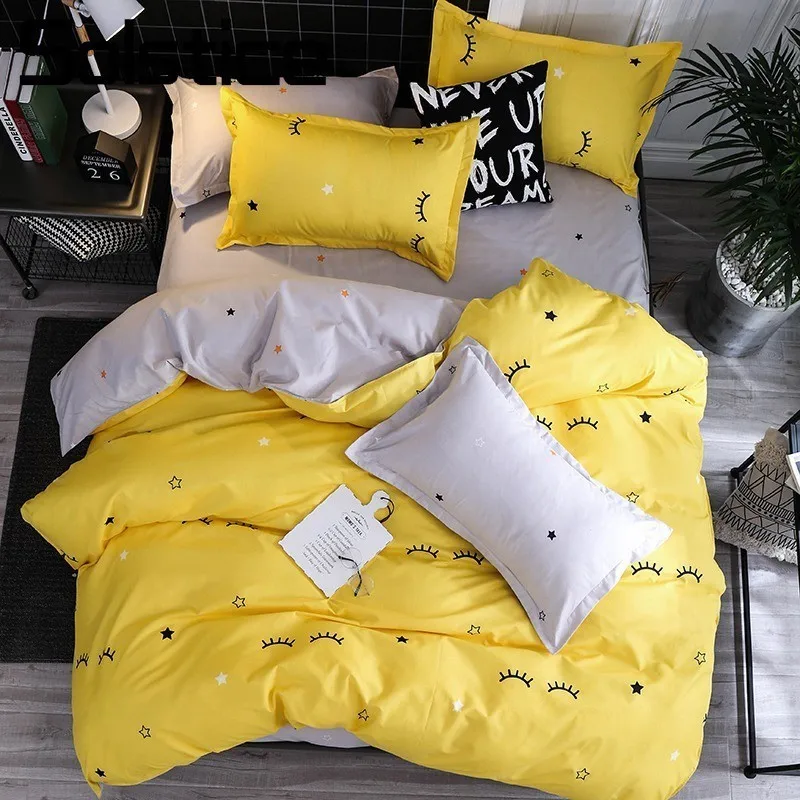 yellow single duvet