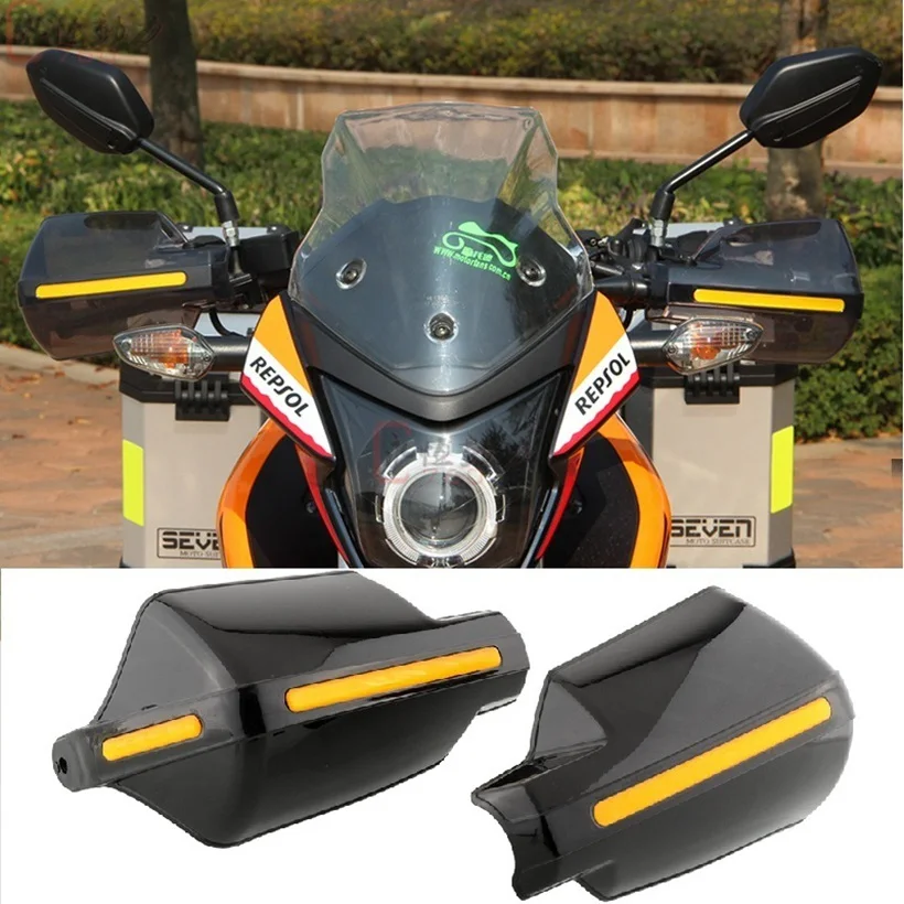 LMoDri Motorcycle Hand Guard Handguard Shield Windproof Motorbike Motocross Universal Protector Modification Protective Gear-animated-img