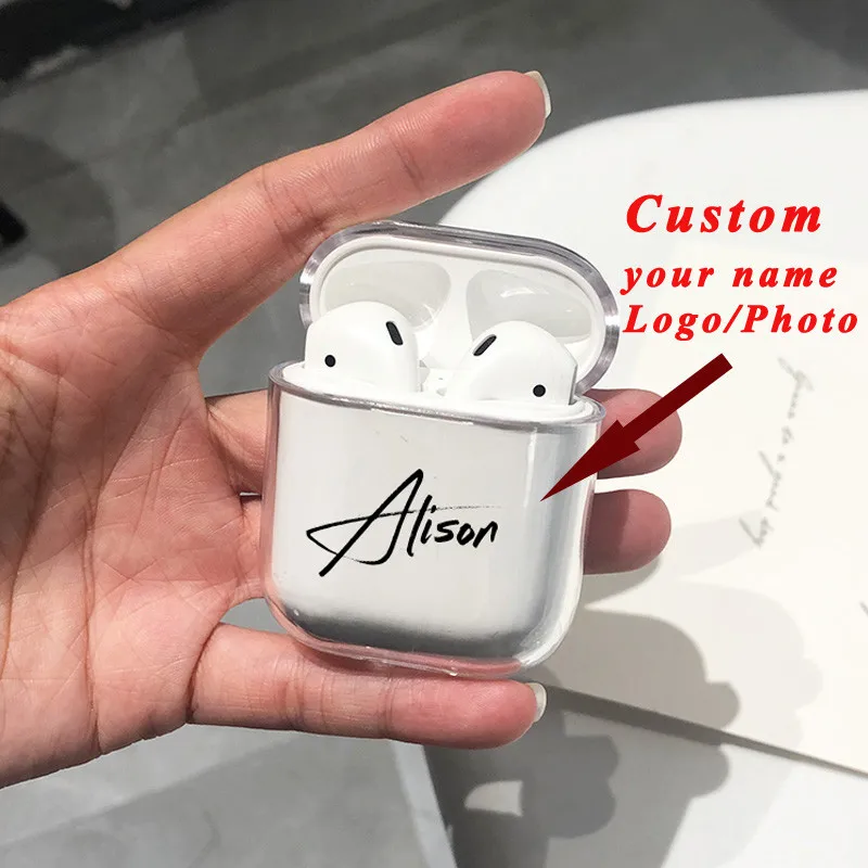 Customize for Airpods 2 Case Cute Name Initials Letter For Air Pod Silicone  Luxury Cover Funda Airpods Case Earphone Accessories - AliExpress