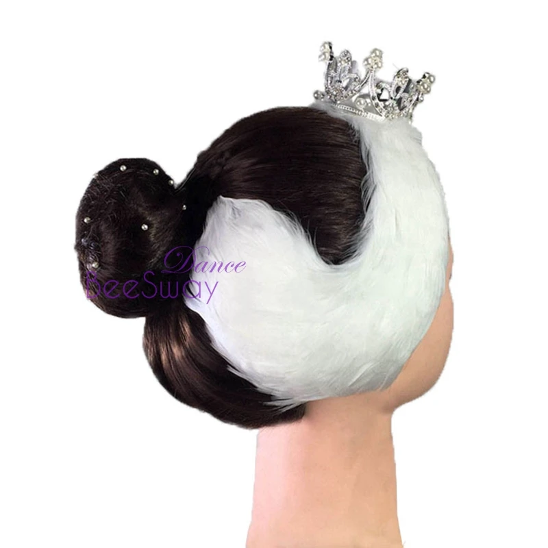 White Swan lake Ballet feather headwear 