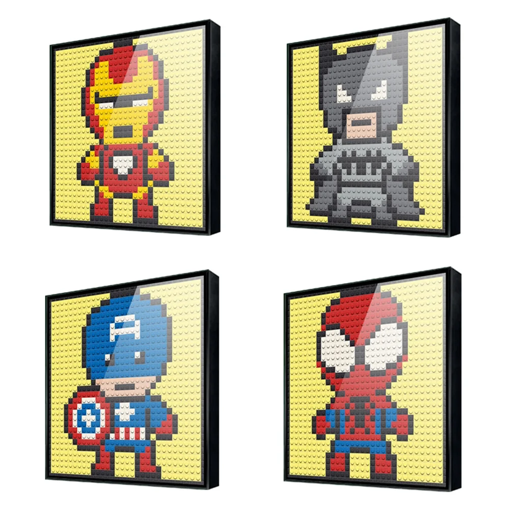 one piece Pixel Art Mosaic Painting Building Blocks MOC anime figure Luffy  Pixel art decor Toys for children birthday gift
