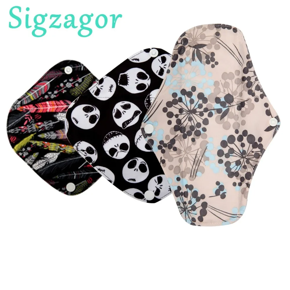 Reusable Pads Bamboo Charcoal Pads S M L Sanitary Pads Washable Panty Liner  Mama Maternity Menstrual Cotton Pads Dropshipping