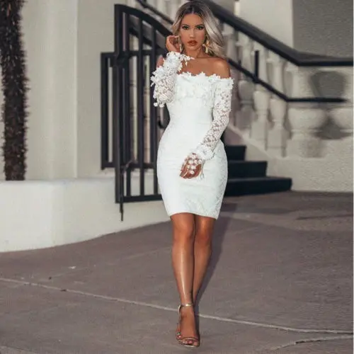 Women Ladies Bodycon Off Shoulder Party 