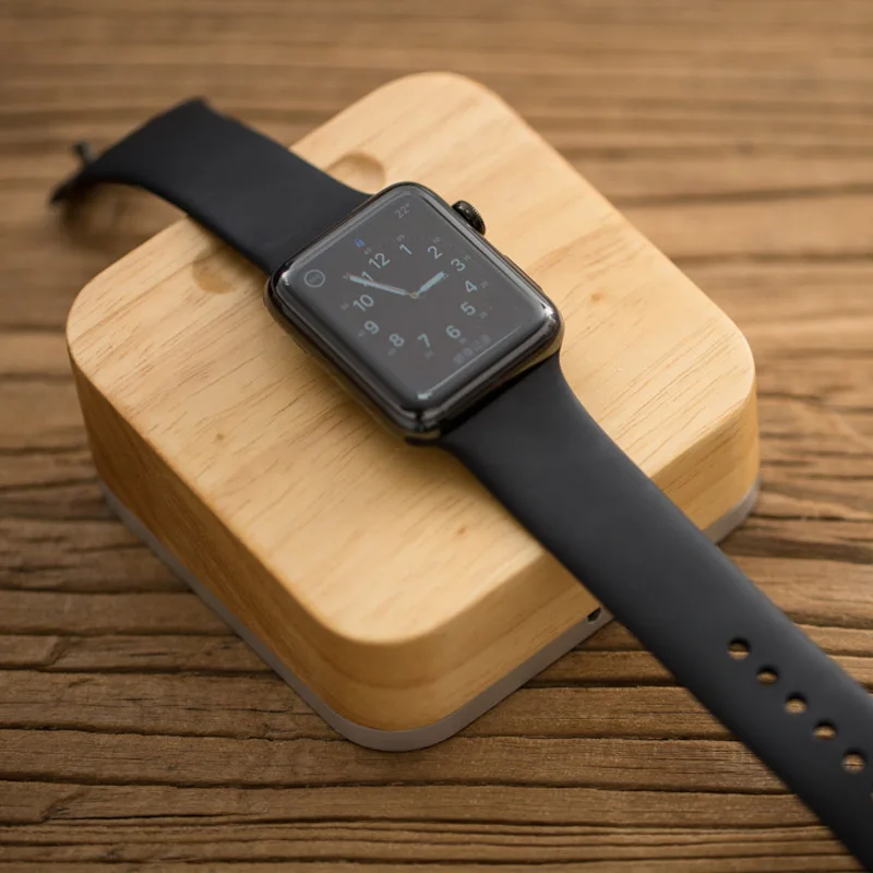קנו ערכות תיקון ואביזרים לשעון | For Apple Watch Charger Wooden Charging Dock  Station For Apple Watch Series 1 2 3 iWatch Holder