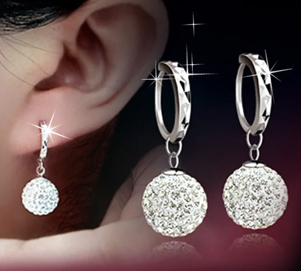 bling ball earrings