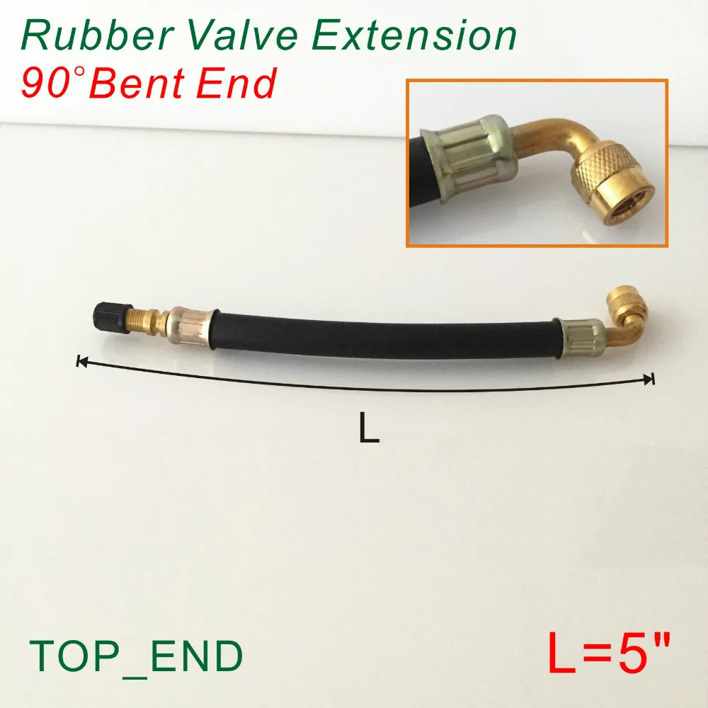 flexible rubber tire valve extension for