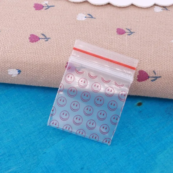 100PCS 3.5x5CM Zip Lock Bags Clear Poly Bag Reclosable Plastic Small Baggies  Gift Candies Packing