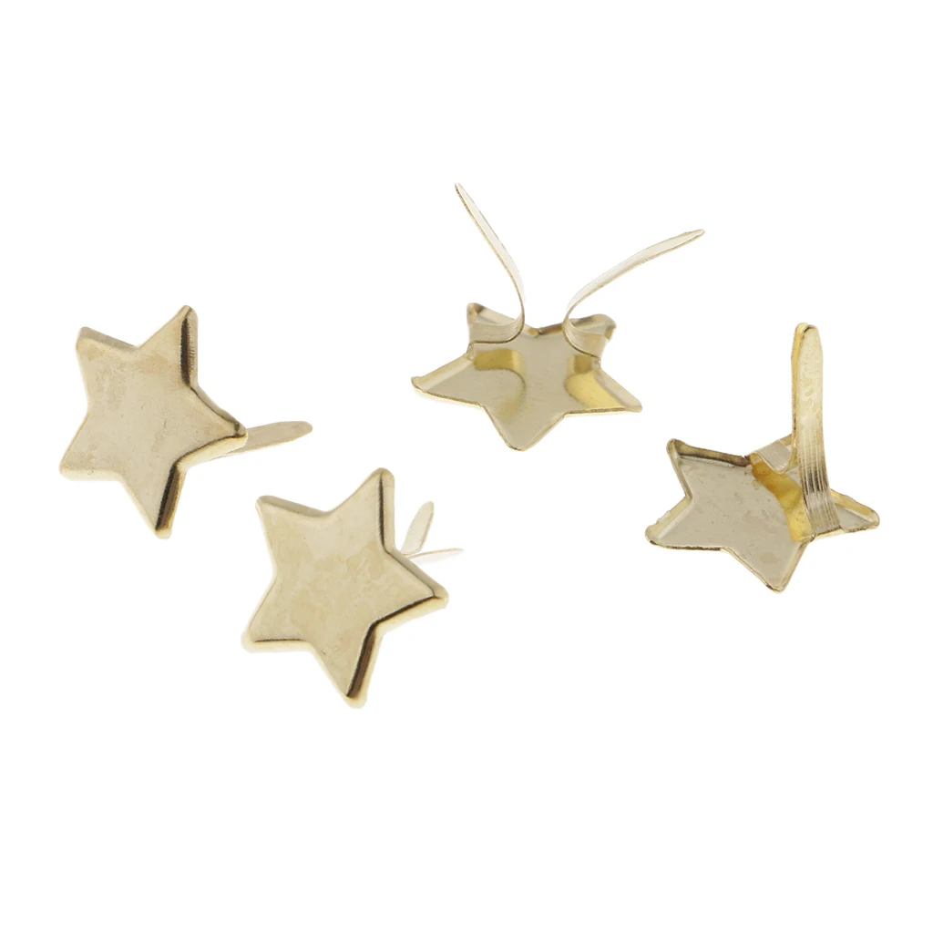 Hot Sale 5 Sizes Collected Metal Star Gold Studs For Clothing Claw