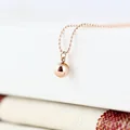 Smooth Steel Ball Pendant Necklace Titanium Steel Rose Gold Color Woman Fine Jewelry Birthday Gift Free Shipping Never Fade preview-4