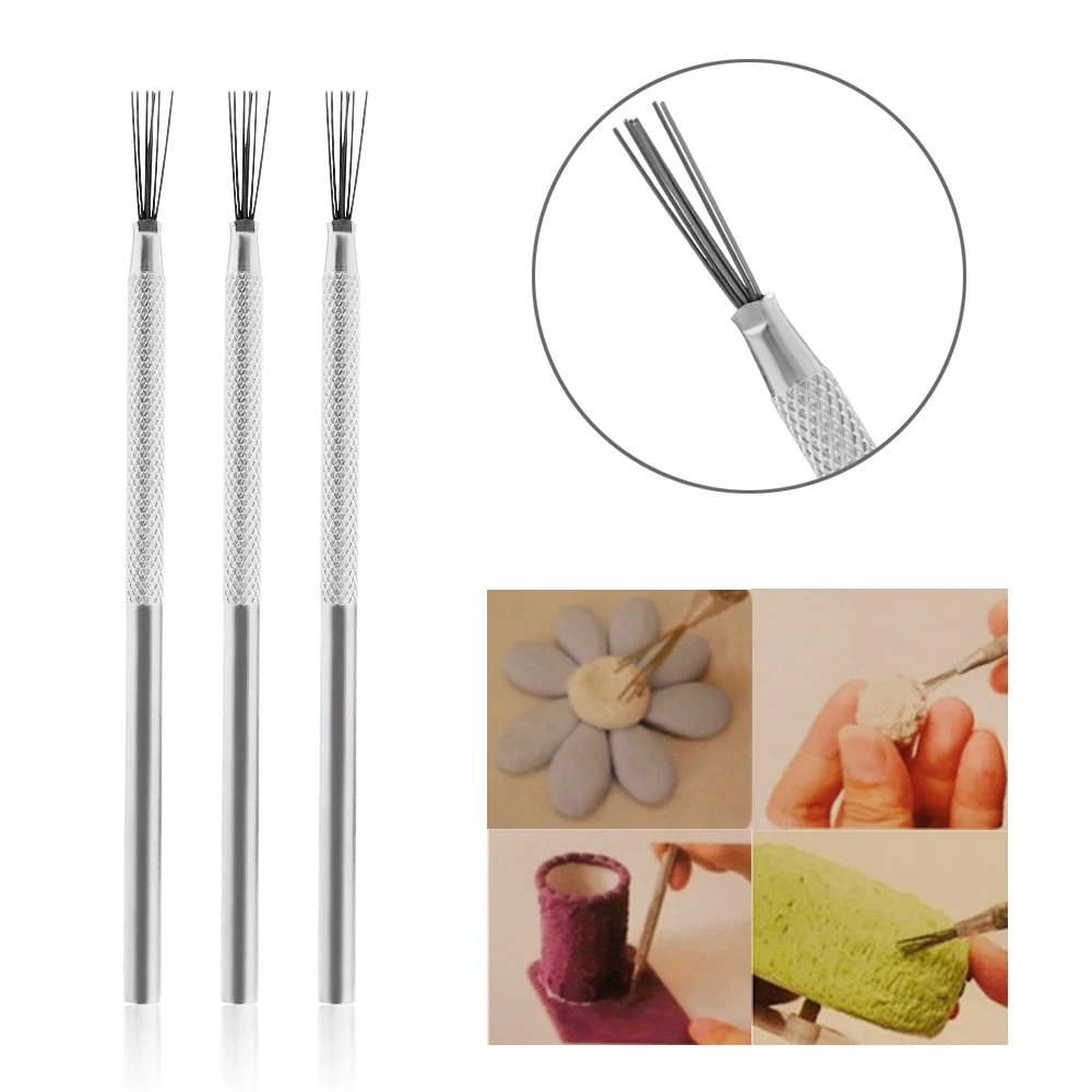 7 Pin Feather Wire Texture Ceramics Tools Polymer Clay Sculpting