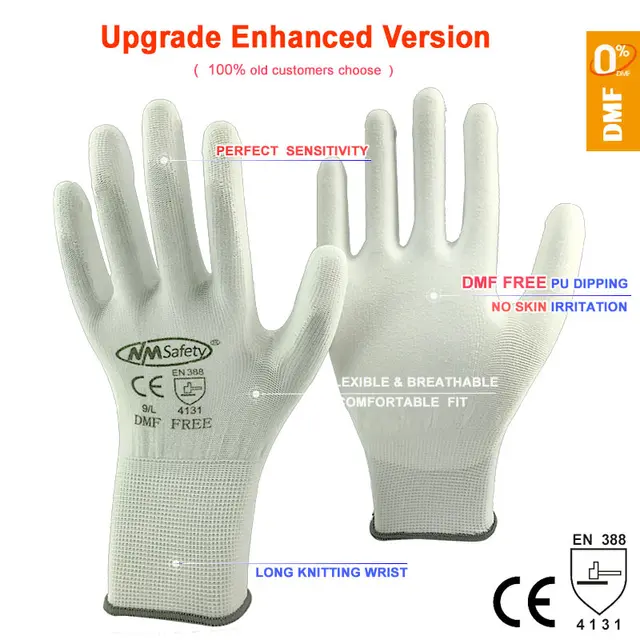 pu palm coated gloves