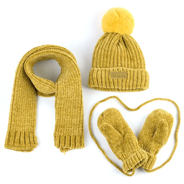 yellow hat and gloves