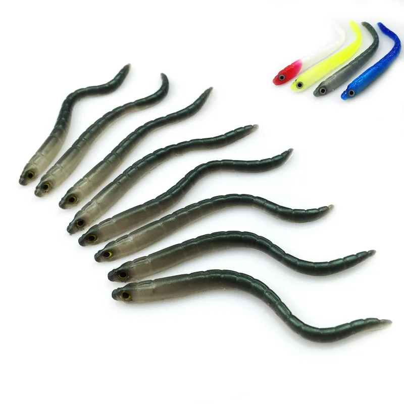 8pcs/lot Fishing Lure 90mm 1.58g Silicone Lures For Fishing Soft Bait Worm Isca 