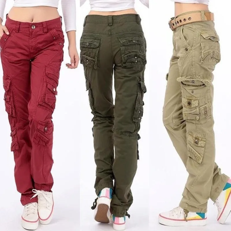 Women's cotton Cargo Pants Leisure 
