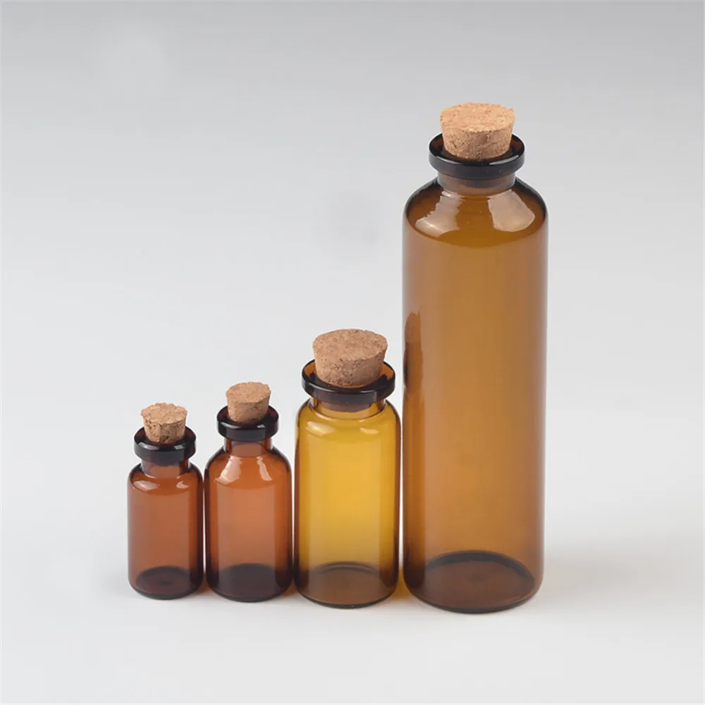 22*35*12.5mm 6ml Transparent Glass Bottles with Corks Mini Jars Vials Small  Cute Bottles 6ml 100pcs Free Shipping