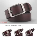 [DWTS]Men Belt Male High Quality Leather Belt Men Leather Pin Buckle Fancy Fashion Luxury Vintage Jeans Designer Free Shipping preview-3