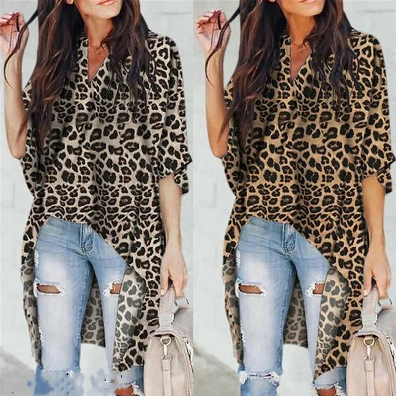 Leopard shirt womens Clearance