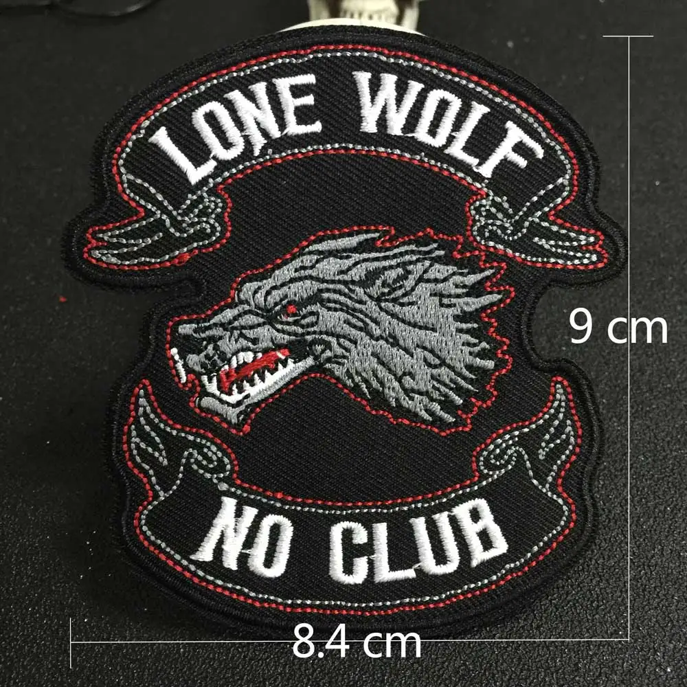 LONE WOLF NO CLUB biker patch 