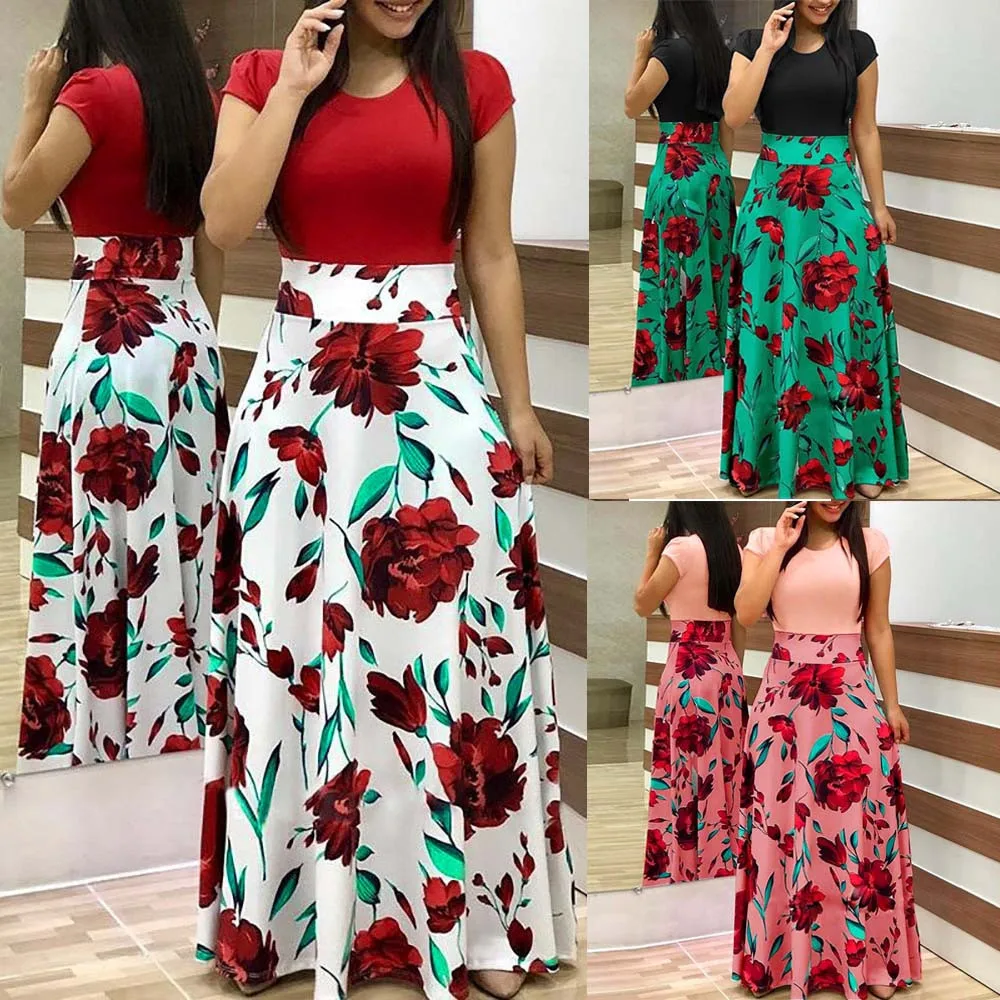 Womens Dresses Fashion Casual Floral 