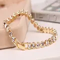 1 Pc Newest Women Shiny Silver Bracelets Charm Austria Crystal Cuff Bangles Fashion Jewelry Best Gift For Women