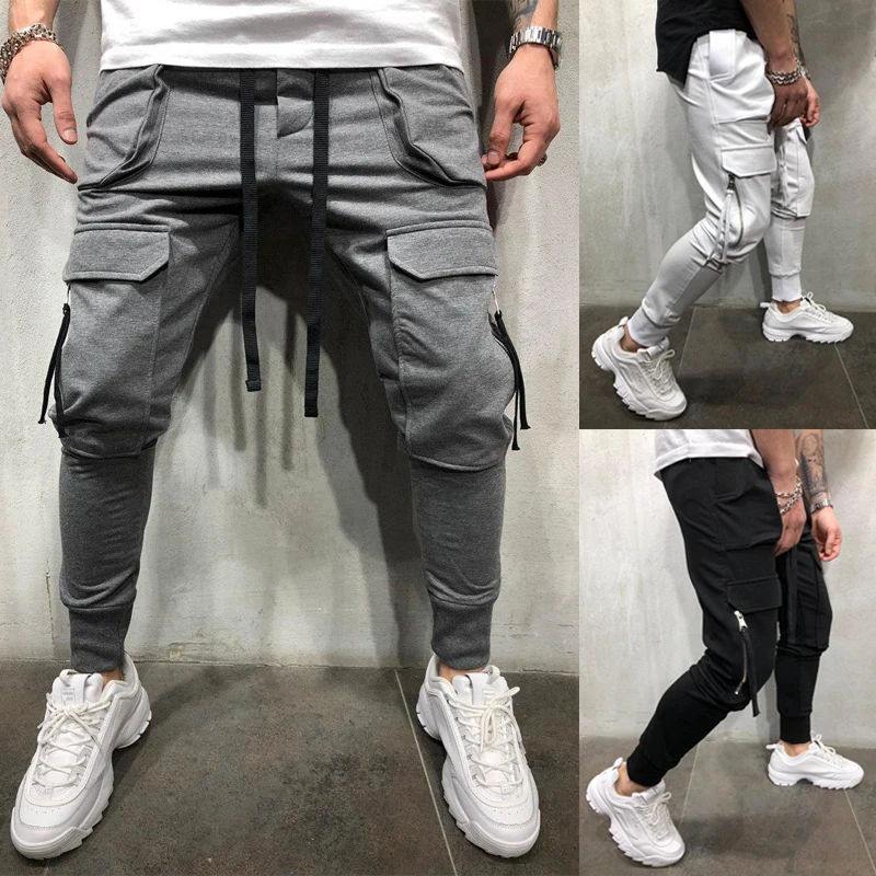 Hip Hop Pants Mens Joggers Solid 
