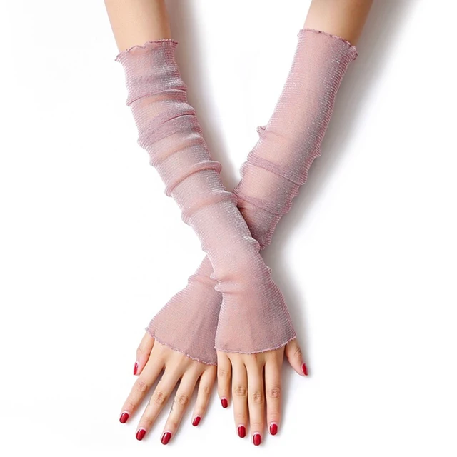 mesh sleeve gloves