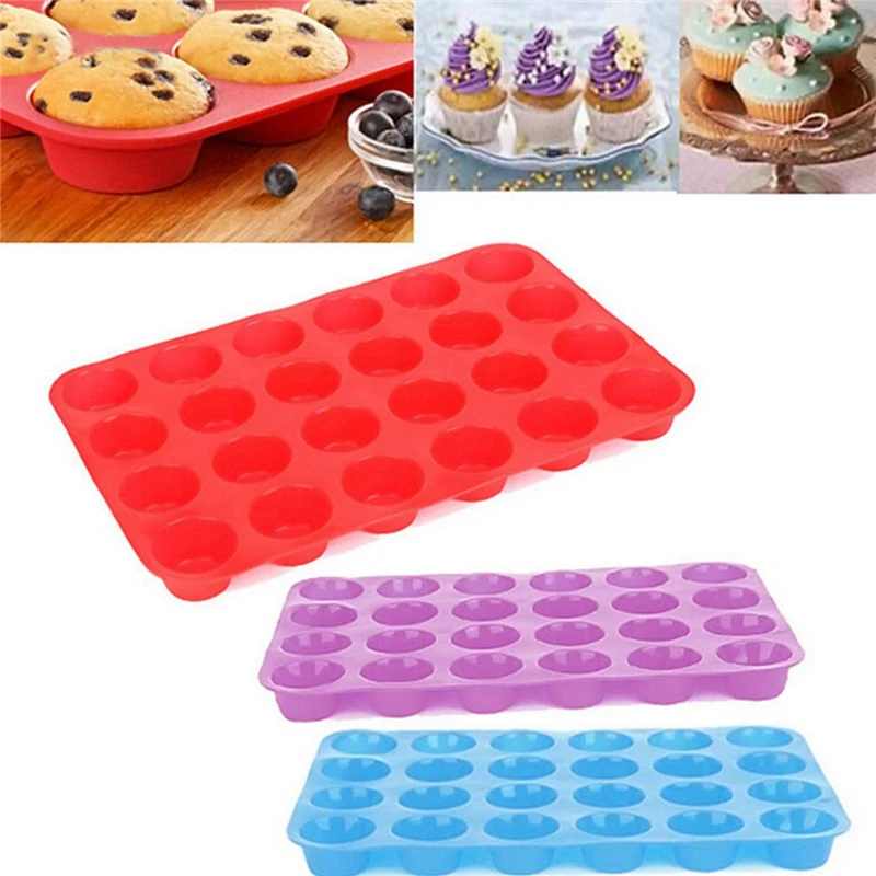Mini Muffin 12 Holes Silicone Round Mold Diy Cupcake Cookies
