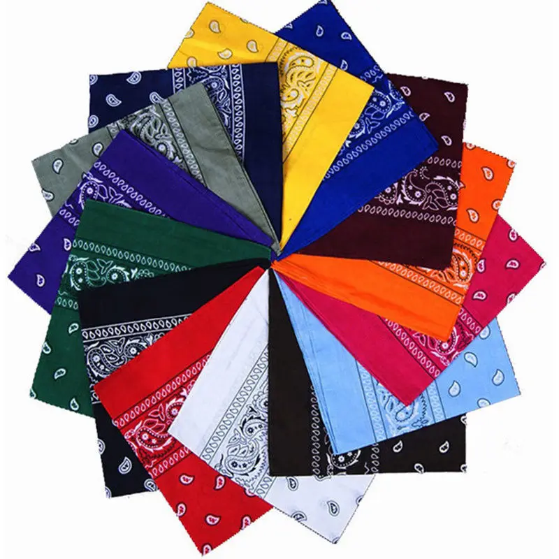1PC Newest 100% Cotton Hip-hop Bandanas For Male Female Head Scarf Scarves Wristband Vintage Pocket Towel Hot Selling-animated-img