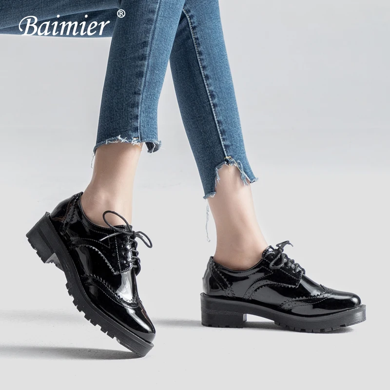 black patent oxfords womens