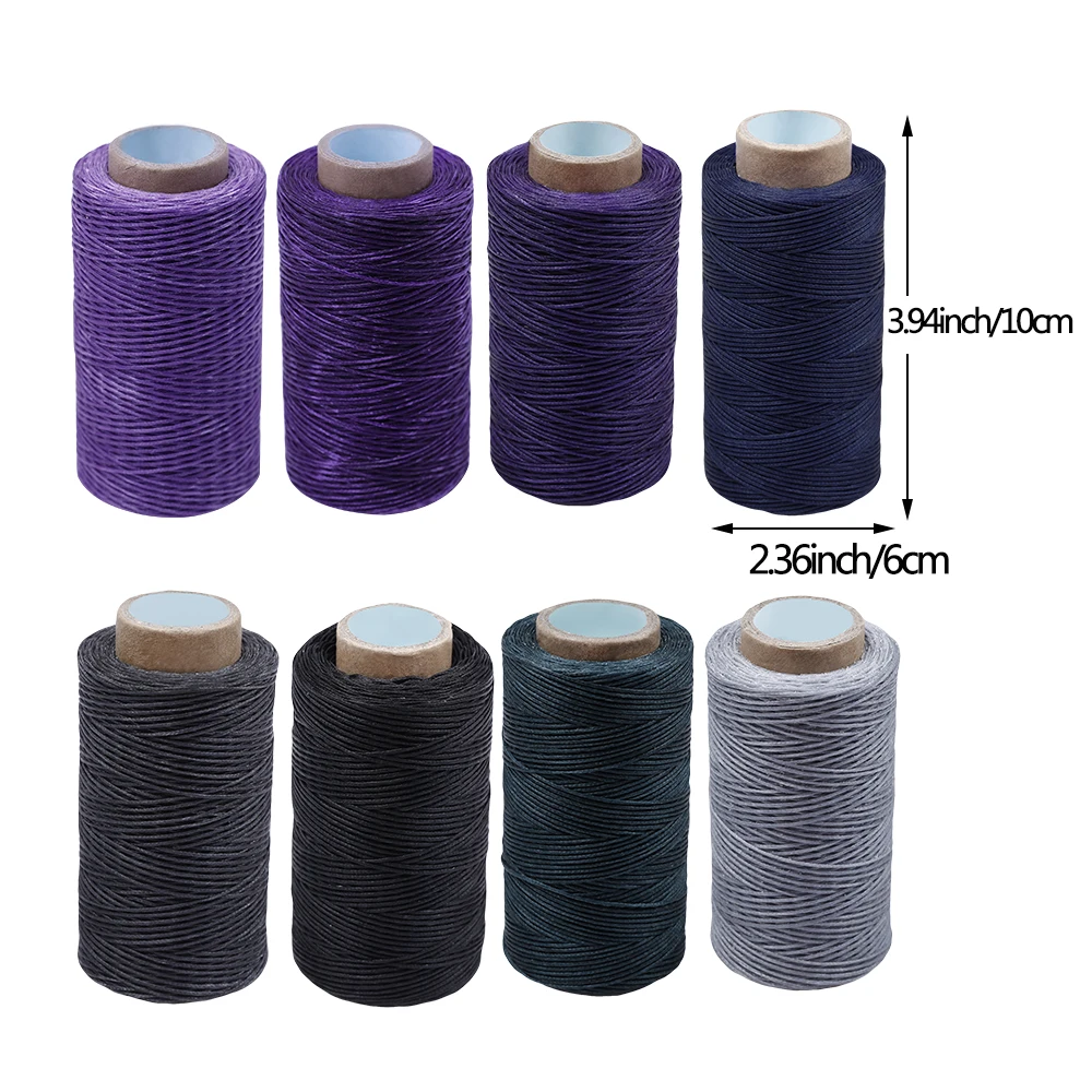 0.6mm 20M Leather Waxed Thread Polyester Sewing Round Wax Thread