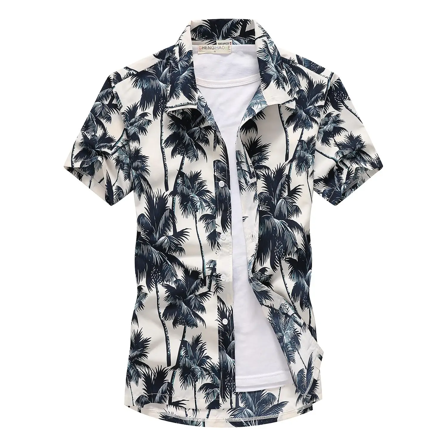 mens short sleeve hawaiian casual floral shirts