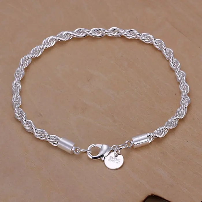 925 jewelry silver plated  jewelry bracelet fine fashion bracelet top quality wholesale and retail SMTH207-animated-img
