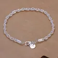 925 jewelry silver plated  jewelry bracelet fine fashion bracelet top quality wholesale and retail SMTH207 preview-1