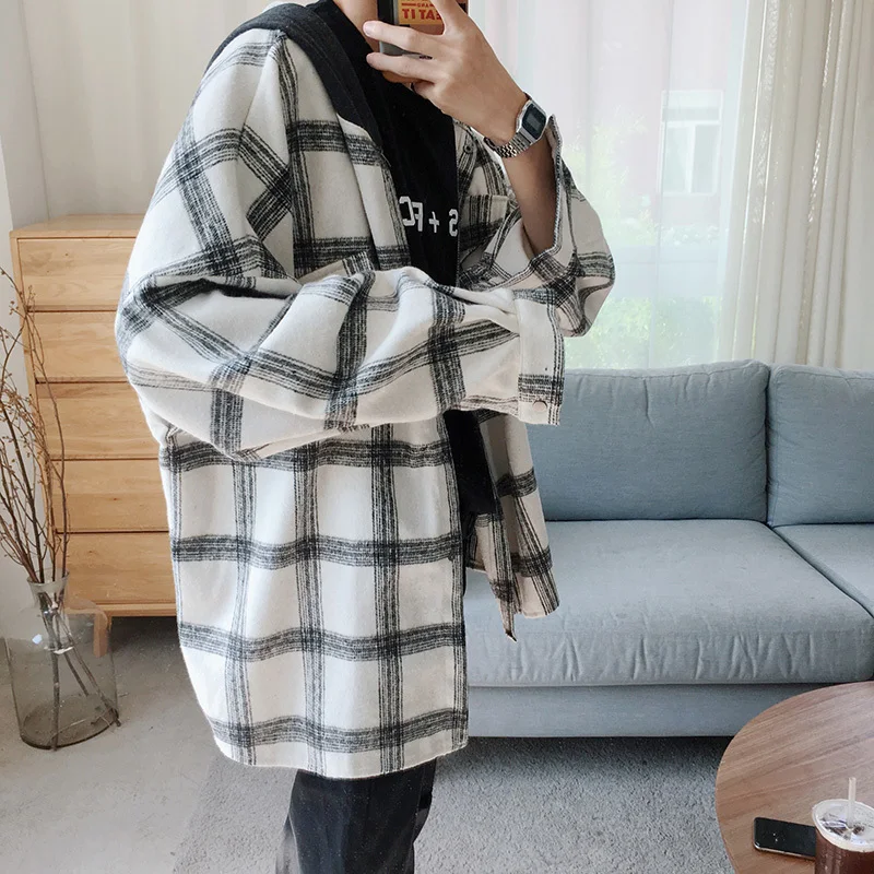 Long plaid overshirt Clearance