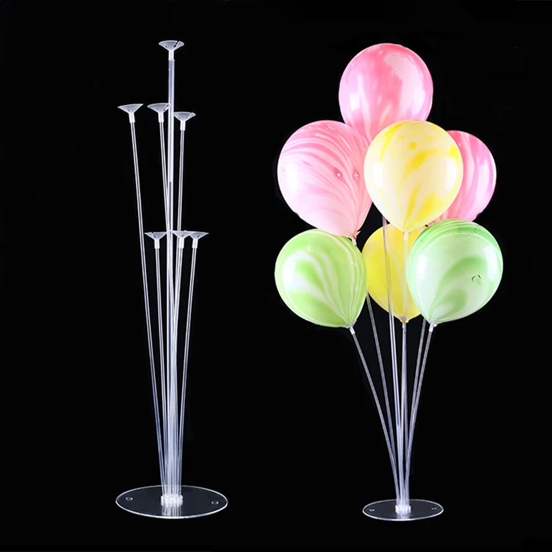 Balloon Stand Kit Clear Balloon Sticks With Base Balloon Stick