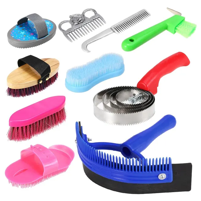 Купить Скачки 10IN1 Horse Grooming Tool Set Bathing Cleaning
